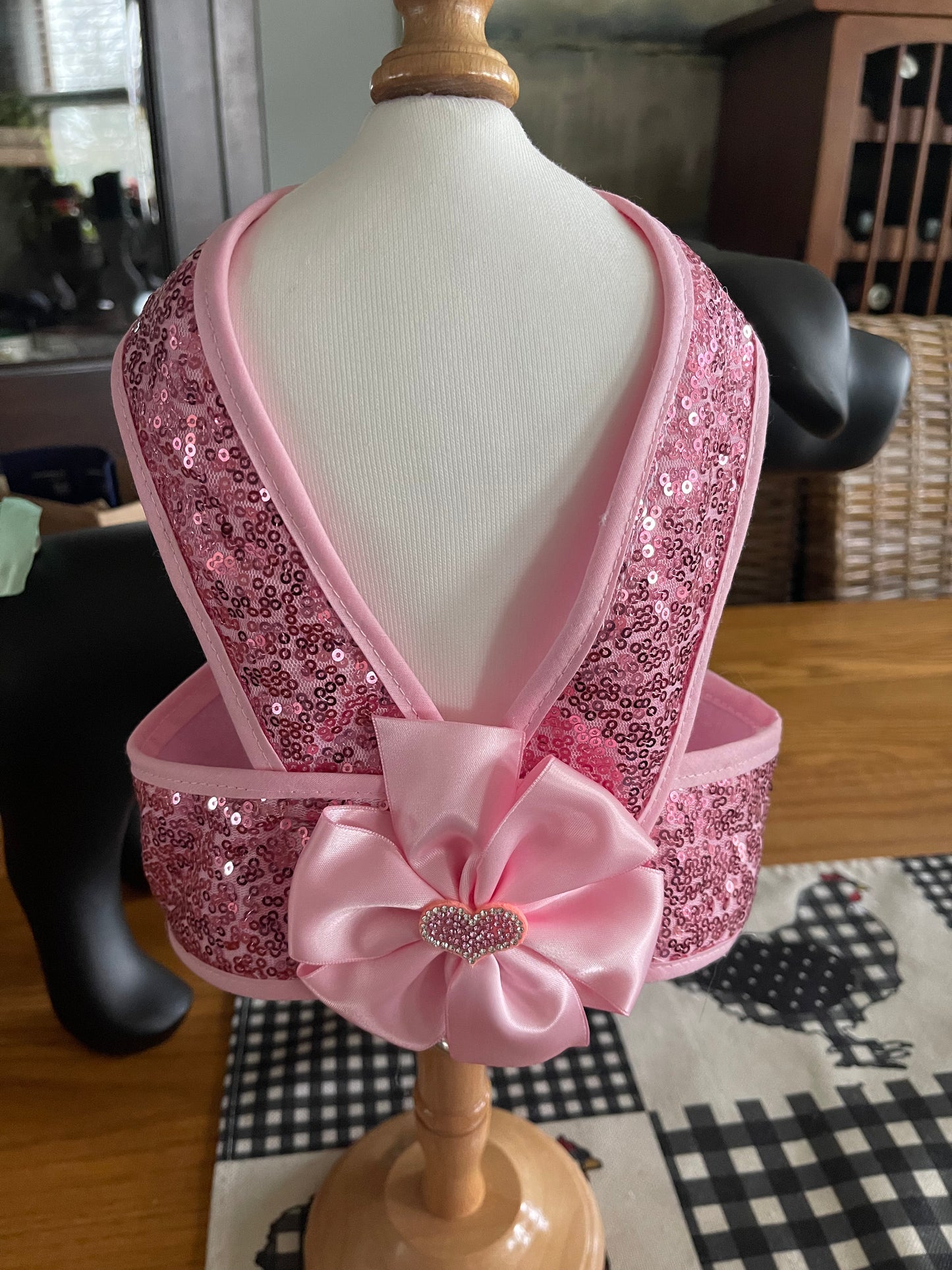 Gorgeous pretty in pink and sequins harness