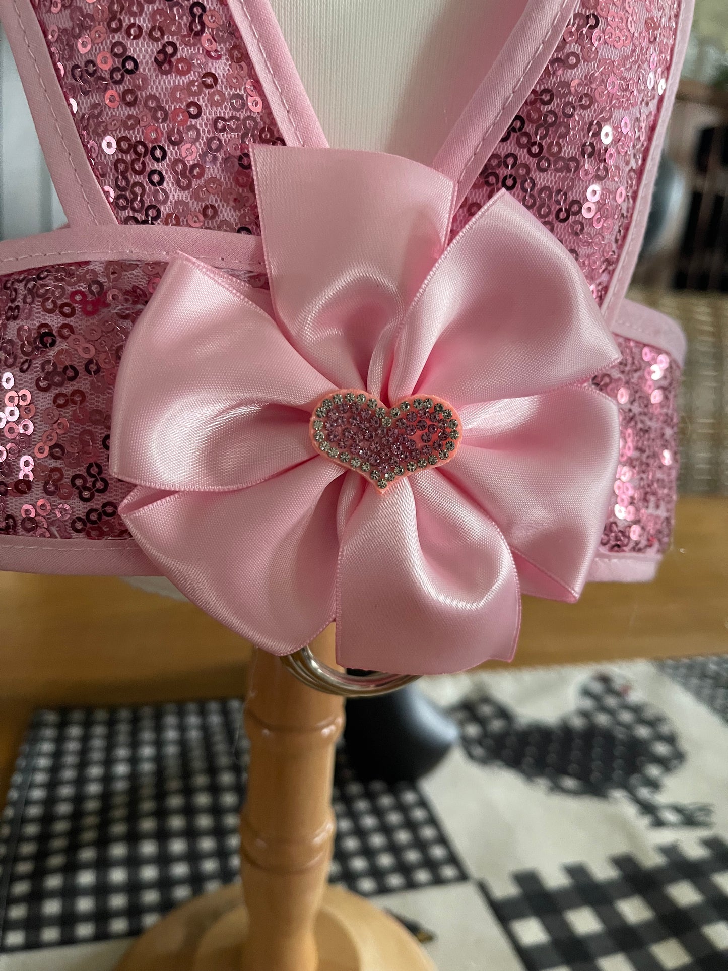 Gorgeous pretty in pink and sequins harness