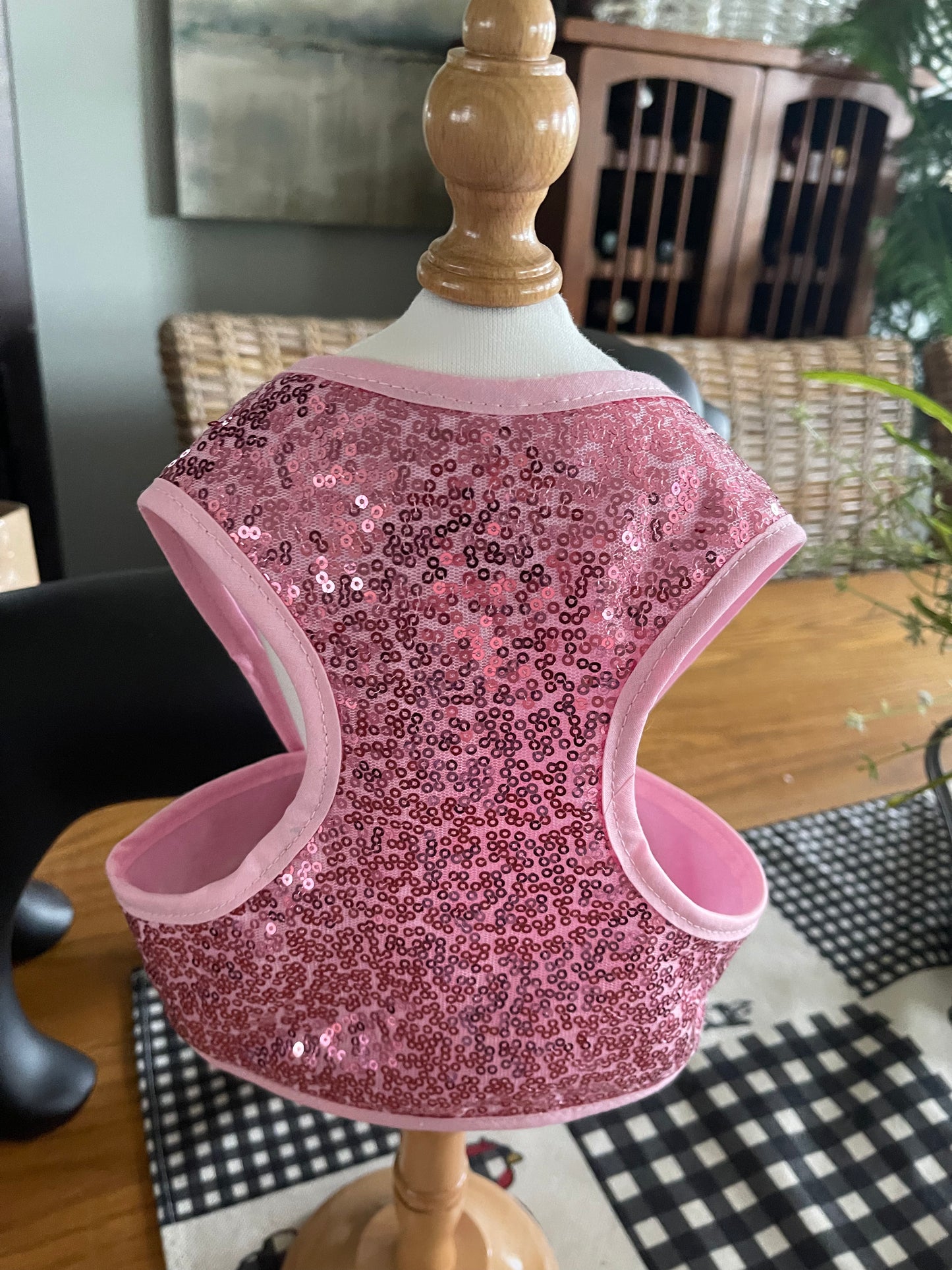 Gorgeous pretty in pink and sequins harness