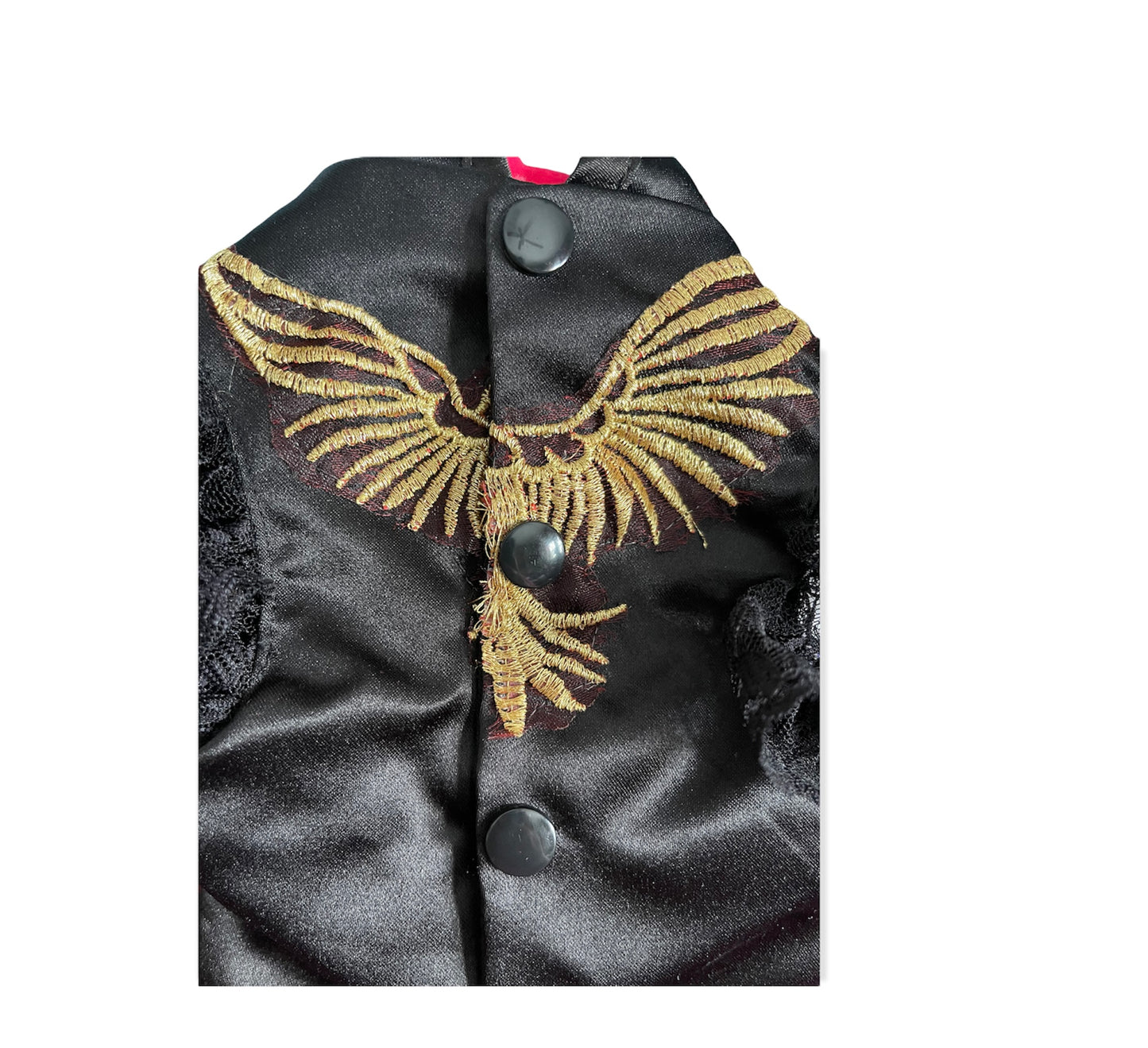 Gold-Black Satin Dress