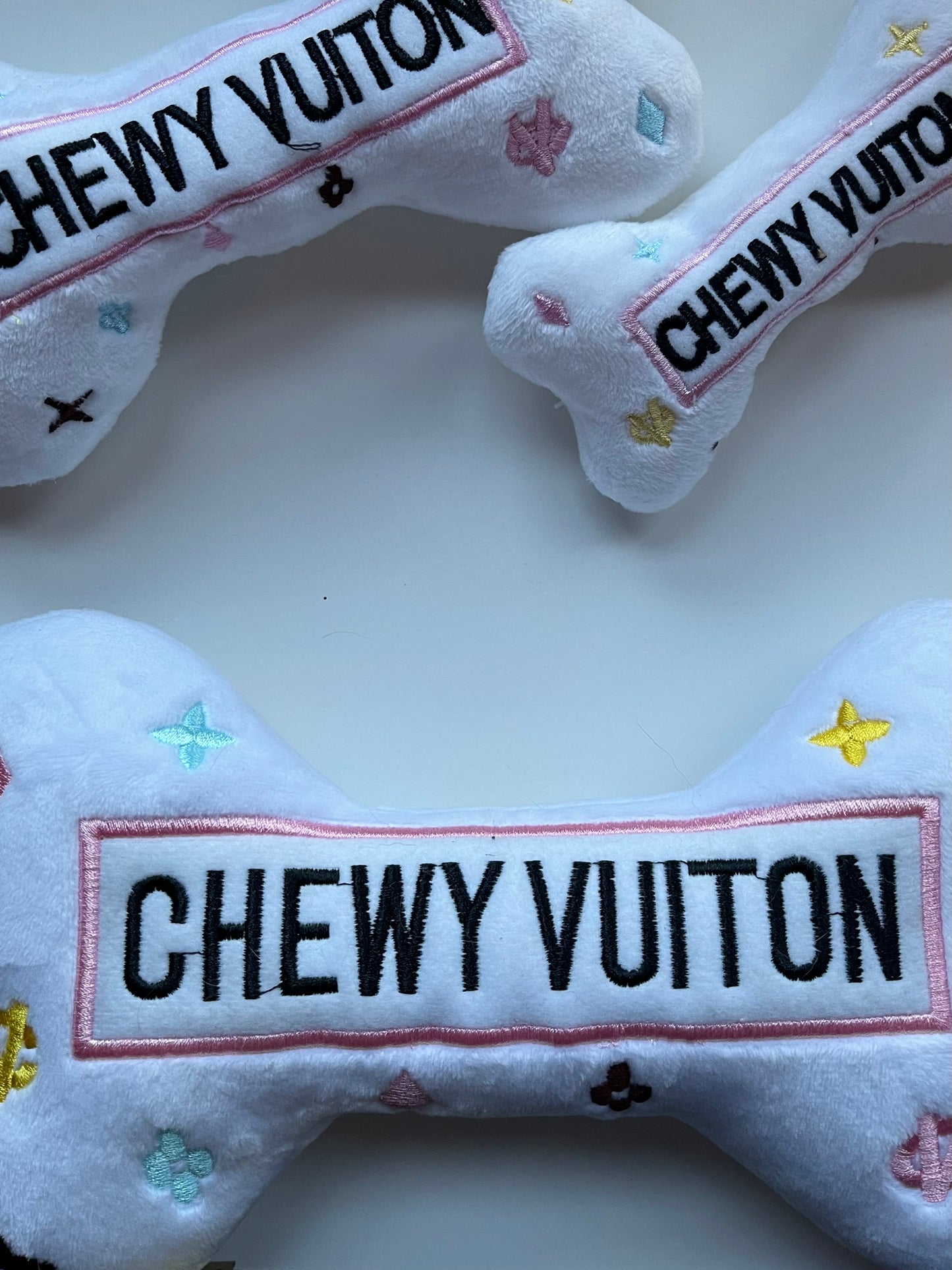 CHEWY VUITON Dog Bone Multi Color